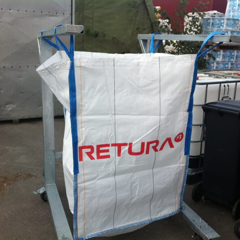 Returasekk medium med stativ